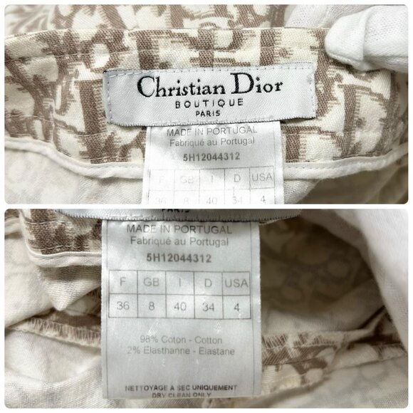 Christian Dior Vintage 2005 Trotter Monogram Pants Bottoms #36 Brown [105699] - Picture 12 of 13